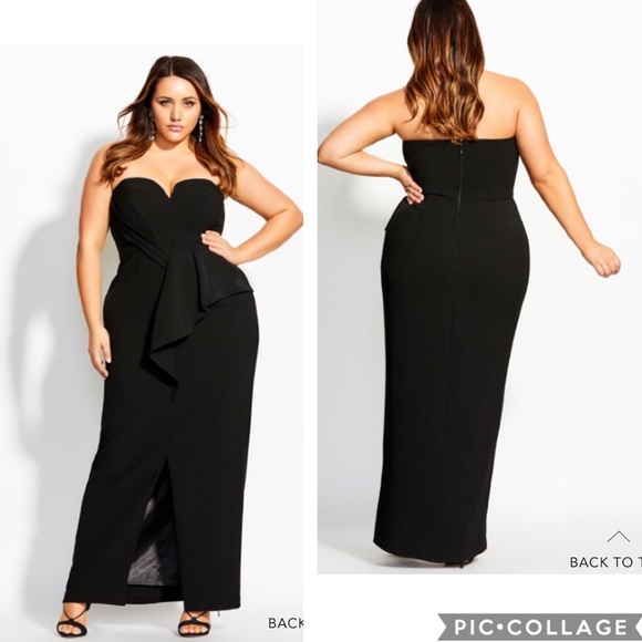 City Chic Dresses & Skirts - City Chic Black Strapless Dress NEW